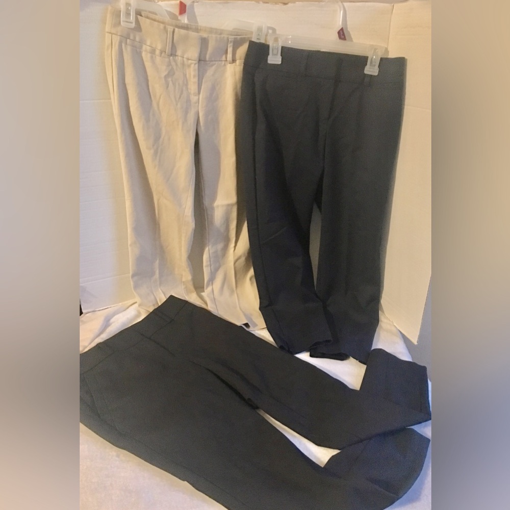 Loft - 3 Three Pair of Pants - Black Tan Bkue - Size 00P Marisa Skinny Rivera